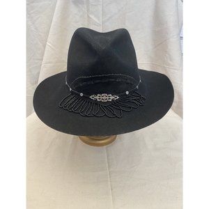 Cheyenne Hughes Hat Comp Panama Hat wide brim Fedora, 100% Wool 6 3/4 USA unisex
